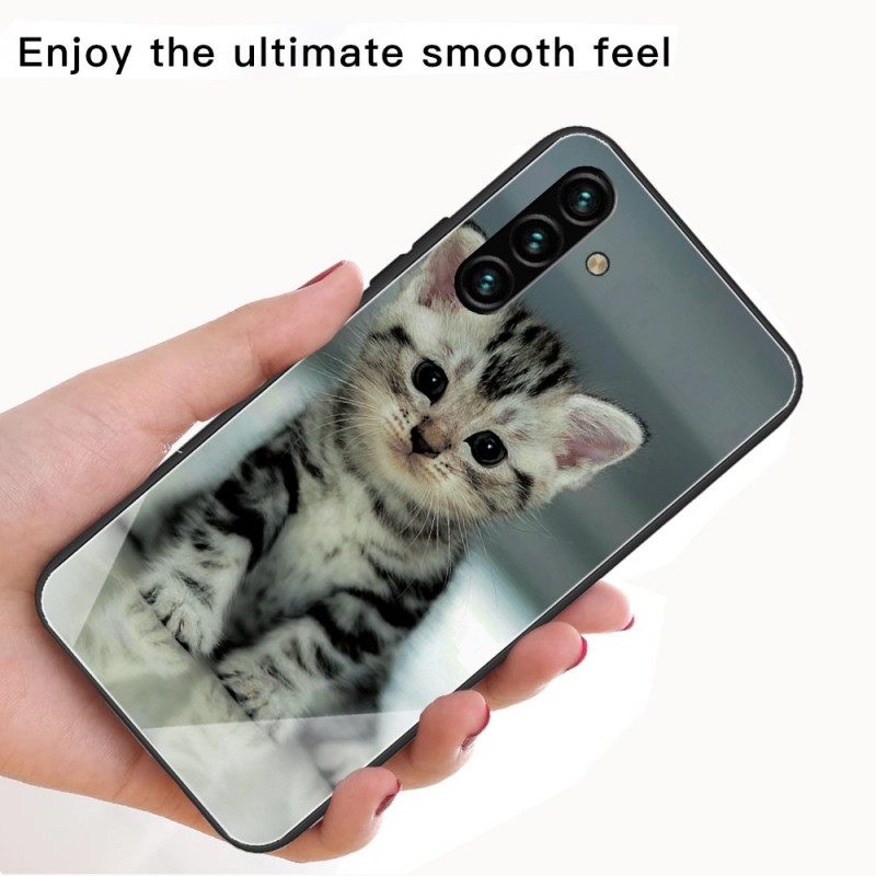 Kuori Samsung Galaxy A13 5G Tempered Glass Kitten