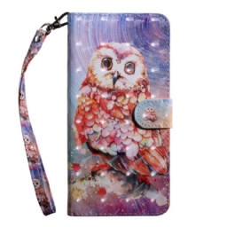 Nahkakotelo Samsung Galaxy A13 5G Owl The Painter