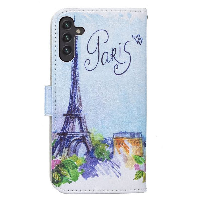 Nahkakotelo Samsung Galaxy A13 5G Painting Paris