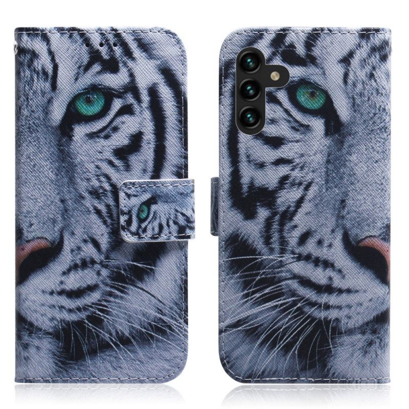 Nahkakotelo Samsung Galaxy A13 5G Tiger Face