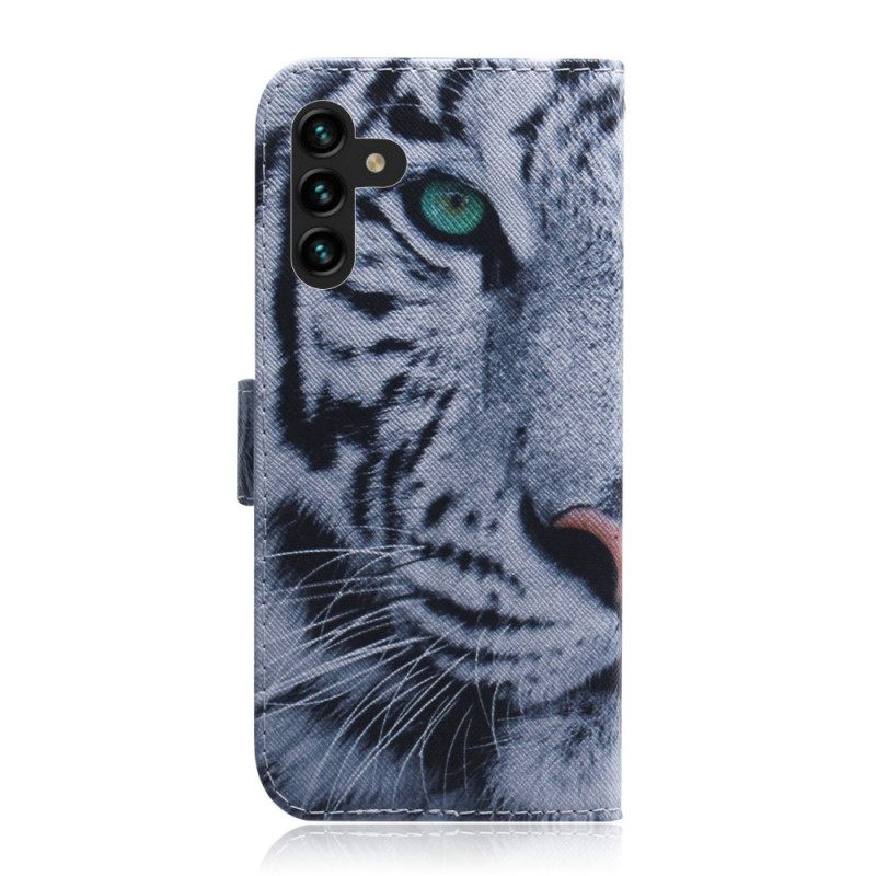 Nahkakotelo Samsung Galaxy A13 5G Tiger Face