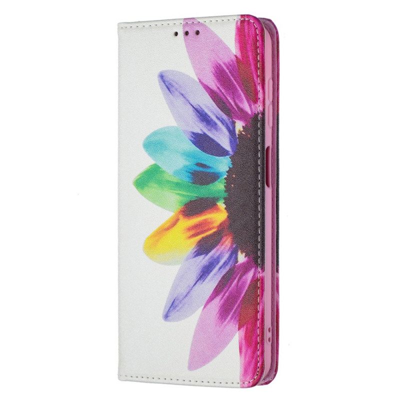 Puhelinkuoret Samsung Galaxy A13 5G Kotelot Flip Flower Watercolour