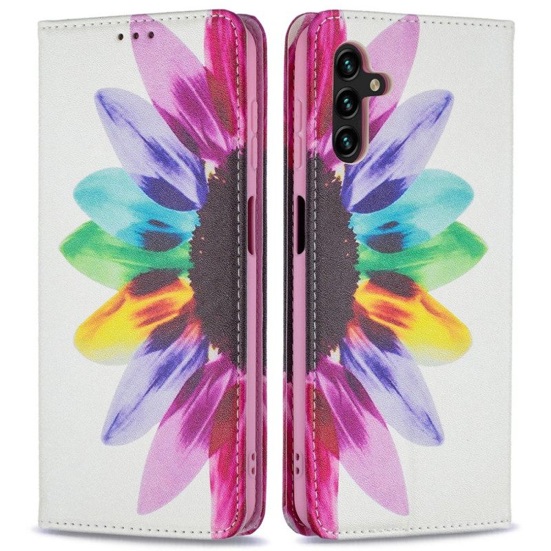 Puhelinkuoret Samsung Galaxy A13 5G Kotelot Flip Flower Watercolour