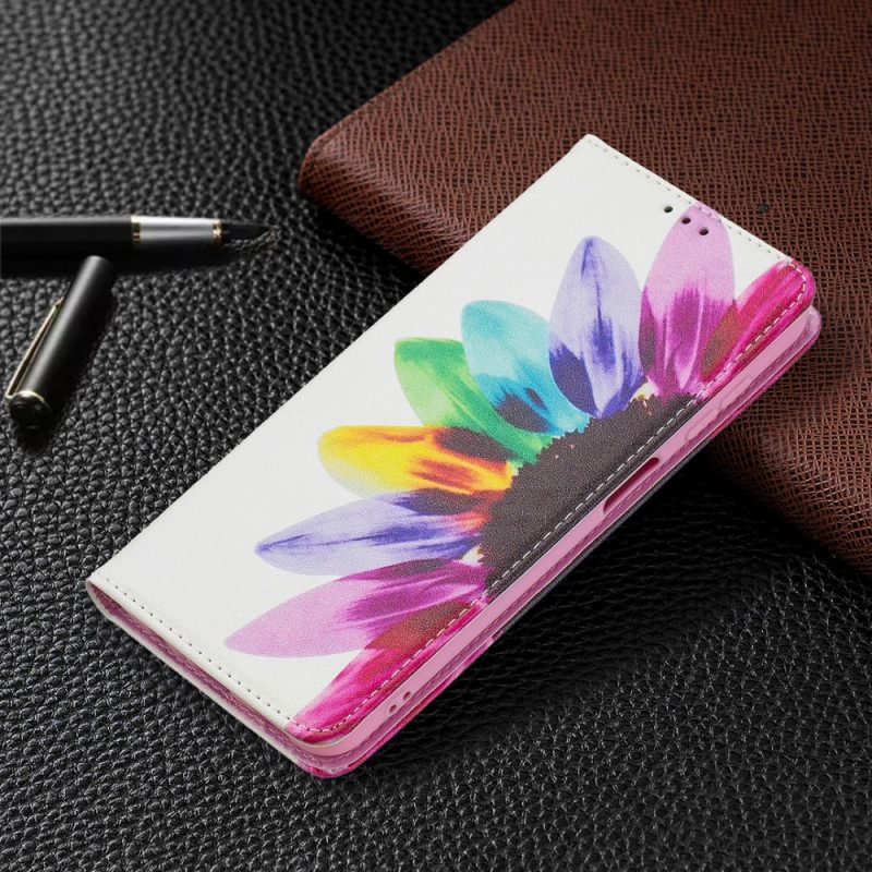 Puhelinkuoret Samsung Galaxy A13 5G Kotelot Flip Flower Watercolour