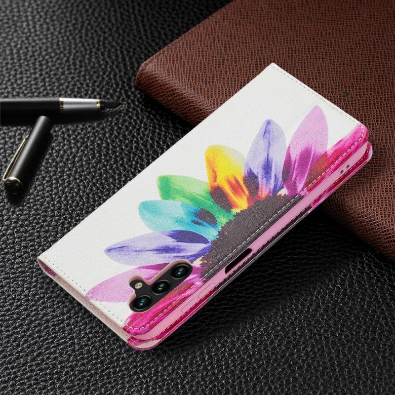 Puhelinkuoret Samsung Galaxy A13 5G Kotelot Flip Flower Watercolour