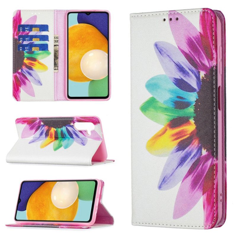 Puhelinkuoret Samsung Galaxy A13 5G Kotelot Flip Flower Watercolour