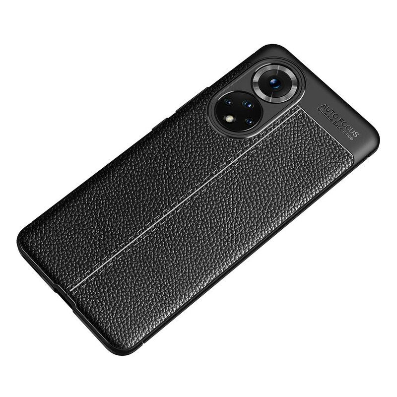 Case Huawei Nova 9 / Honor 50 Double Line Litchi Leather Effect