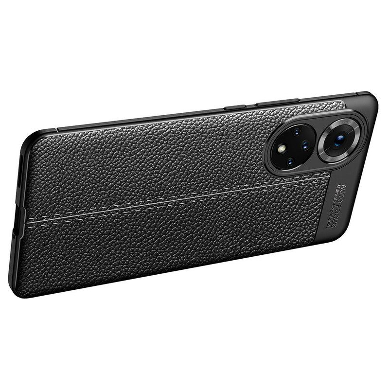 Case Huawei Nova 9 / Honor 50 Double Line Litchi Leather Effect