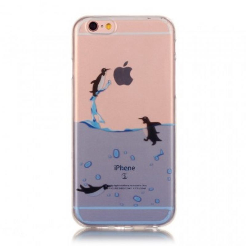 Case iPhone 6 / 6S Transparent Penguin Game