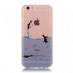 Case iPhone 6 / 6S Transparent Penguin Game