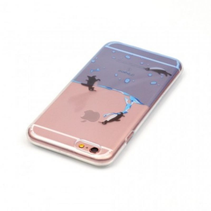 Case iPhone 6 / 6S Transparent Penguin Game