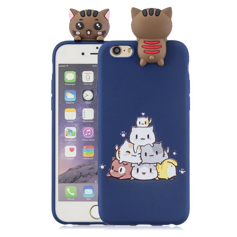 Kuori iPhone 6 / 6S 3d Cats