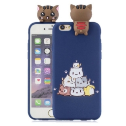 Kuori iPhone 6 / 6S 3d Cats