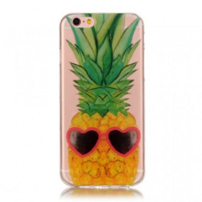 Kuori iPhone 6 / 6S Transparent Incognito Ananas