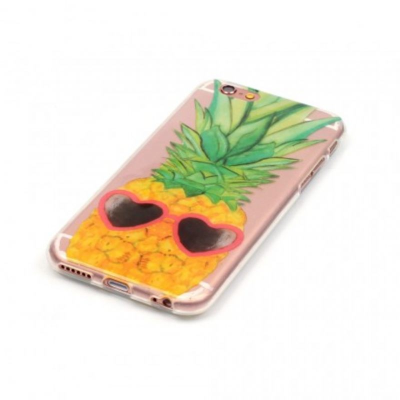 Kuori iPhone 6 / 6S Transparent Incognito Ananas