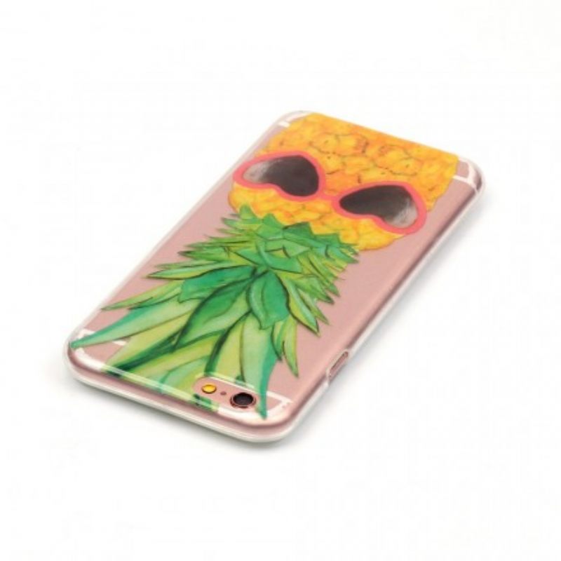 Kuori iPhone 6 / 6S Transparent Incognito Ananas