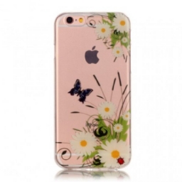 Kuori iPhone 6 / 6S Transparent Pretty Daisies