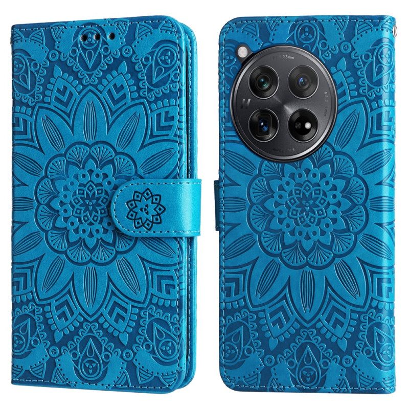 Nahkakotelo Oneplus 12r Upea Mandala Hihnalla