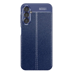 Case Samsung Galaxy A14 / A14 5G Kaksilinjainen Litsi-nahkaefekti