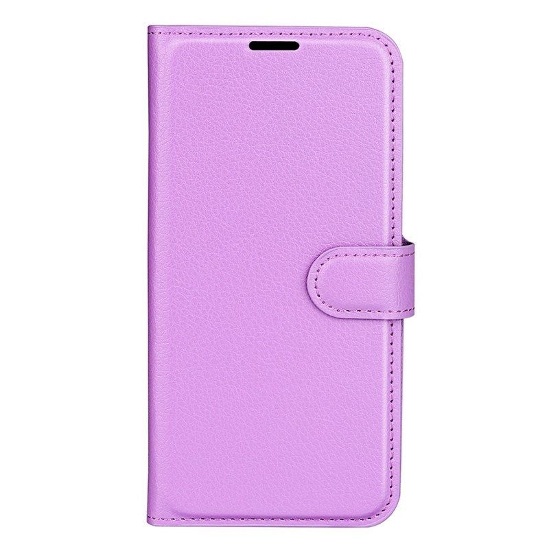 Flip Case Samsung Galaxy A14 / A14 5G Klassinen Keinonahka