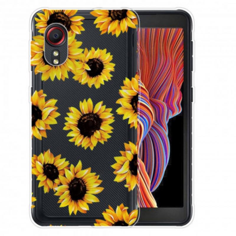 Case Samsung Galaxy XCover 5 Auringonkukat