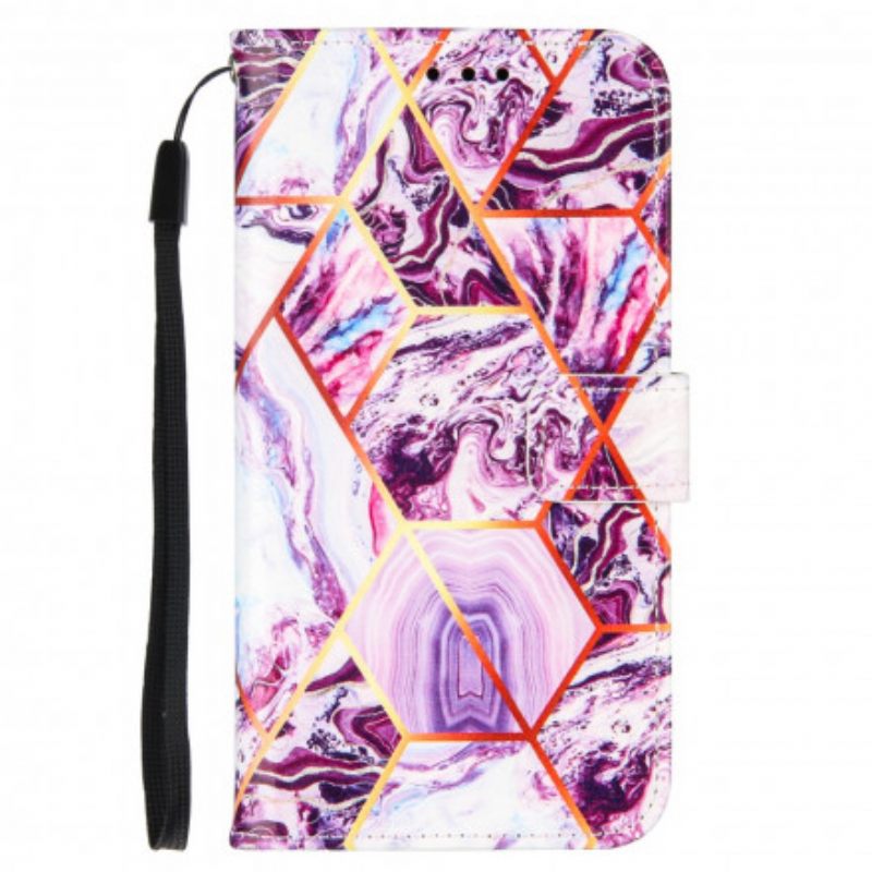 Flip Case Samsung Galaxy XCover 5 Geometrinen Marmori