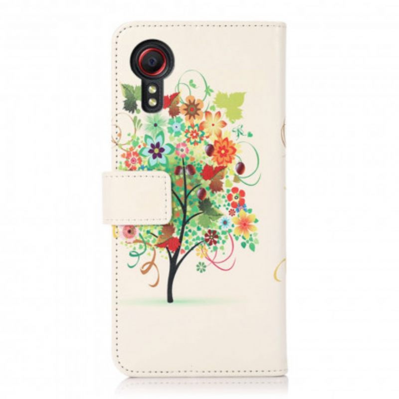 Flip Case Samsung Galaxy XCover 5 Kukkiva Puu