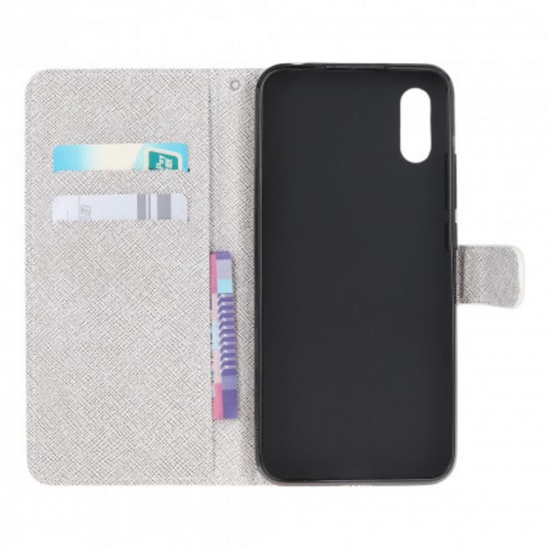 Flip Case Samsung Galaxy XCover 5 Wolf Talvella Kaulanauhan Kanssa