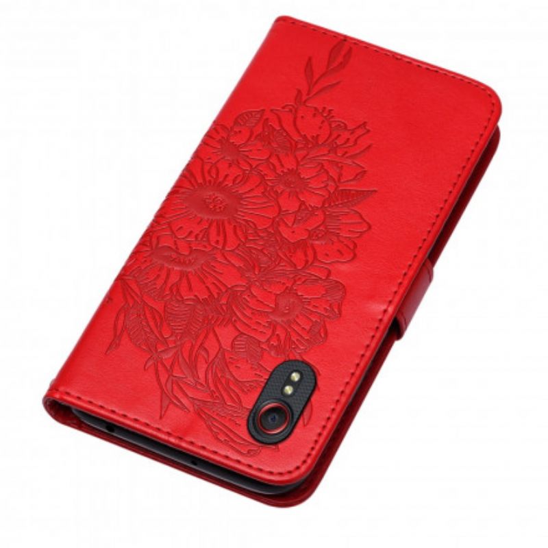 Kotelot Samsung Galaxy XCover 5 Butterfly Design Kaulanauhalla