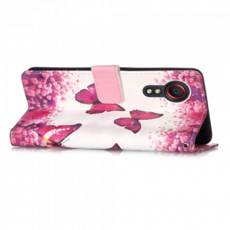 Kotelot Samsung Galaxy XCover 5 Red Butterflies