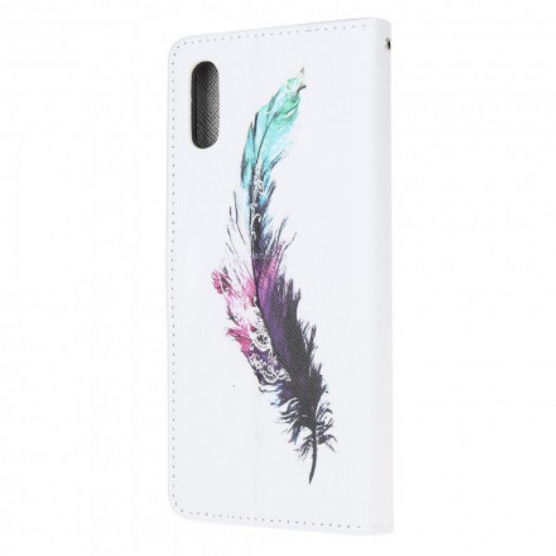 Kotelot Samsung Galaxy XCover 5 Suojaketju Kuori Feather Kaulanauhalla