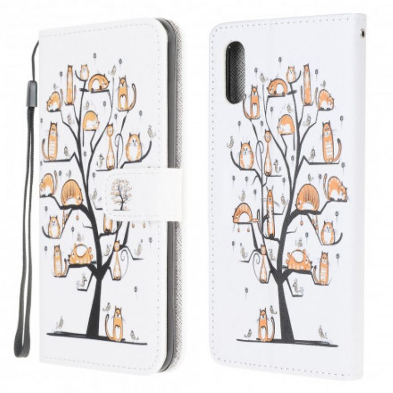 Kotelot Samsung Galaxy XCover 5 Suojaketju Kuori Funky Cats Hihnalla