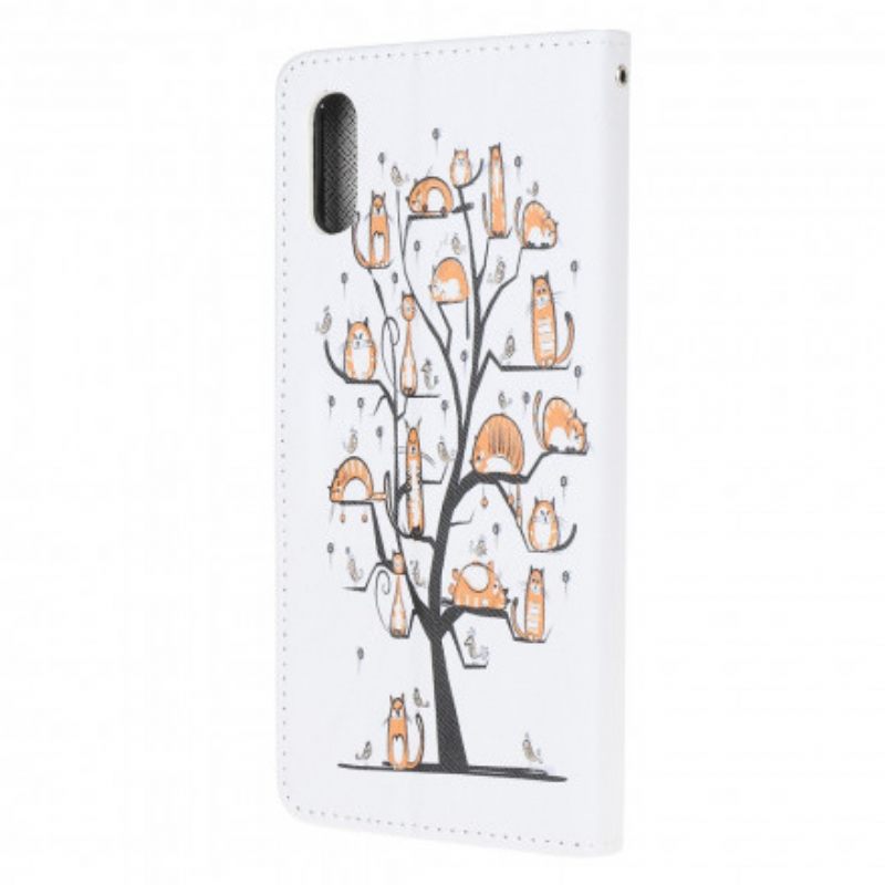 Kotelot Samsung Galaxy XCover 5 Suojaketju Kuori Funky Cats Hihnalla