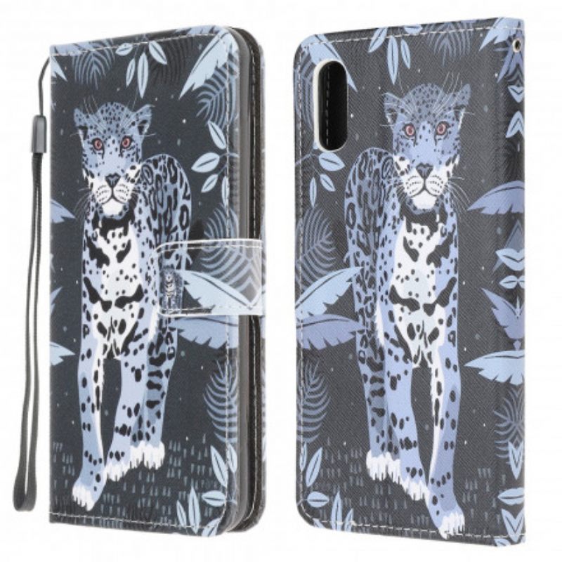 Kotelot Samsung Galaxy XCover 5 Suojaketju Kuori Leopard Hihnalla