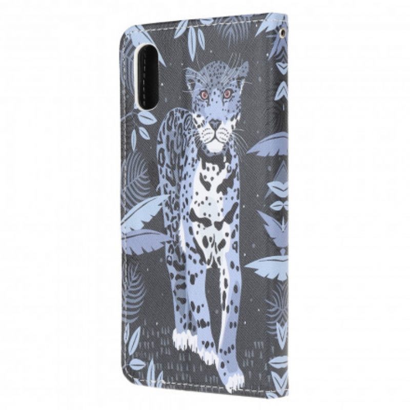 Kotelot Samsung Galaxy XCover 5 Suojaketju Kuori Leopard Hihnalla