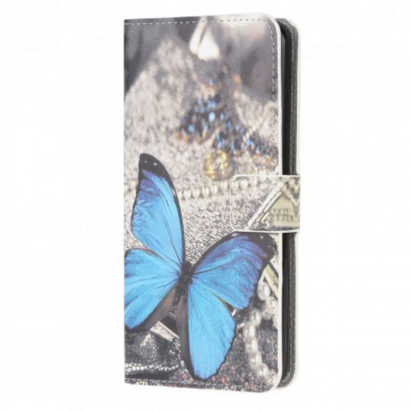 Nahkakotelo Samsung Galaxy XCover 5 Blue Butterfly