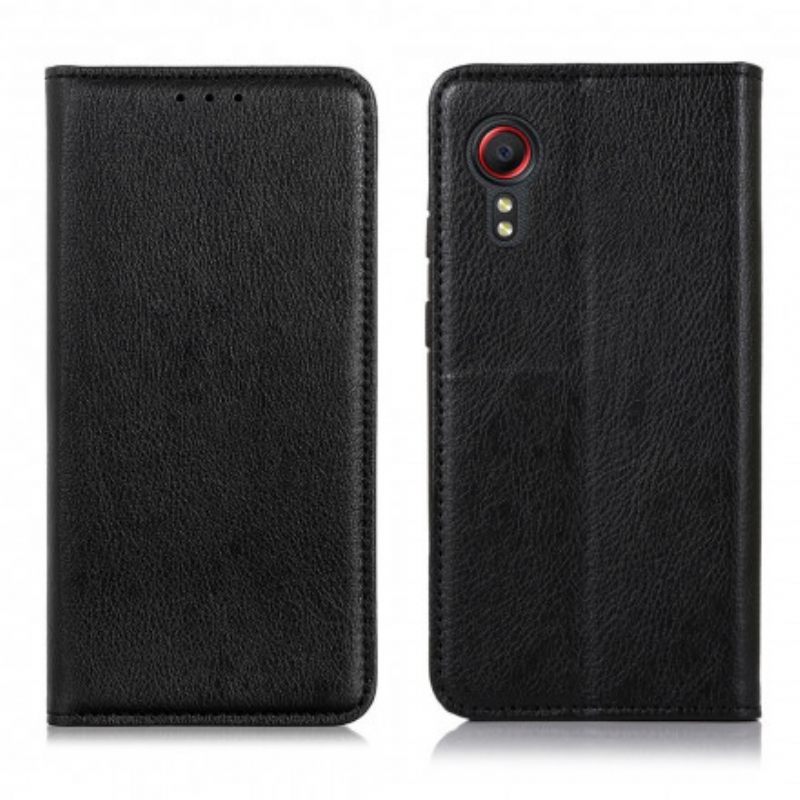 Puhelinkuoret Samsung Galaxy XCover 5 Kotelot Flip Elegance Split Litchi Leather