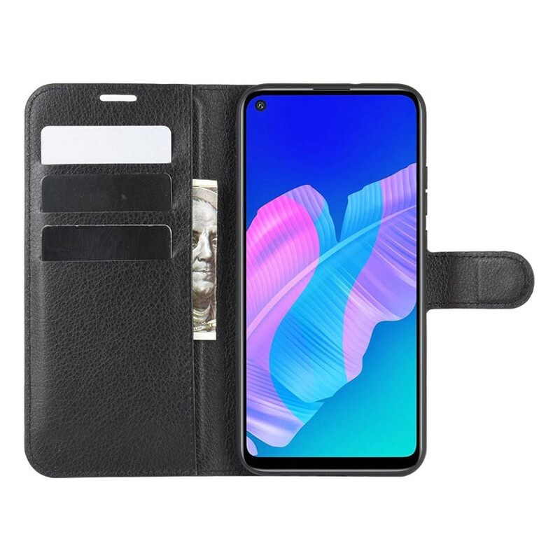 Flip Case Huawei P40 Lite E / Huawei Y7p Classic Litchi Faux Leather