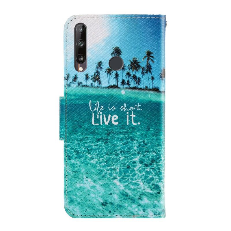 Kotelot Huawei P40 Lite E / Huawei Y7p Suojaketju Kuori Live It Lanyardissa