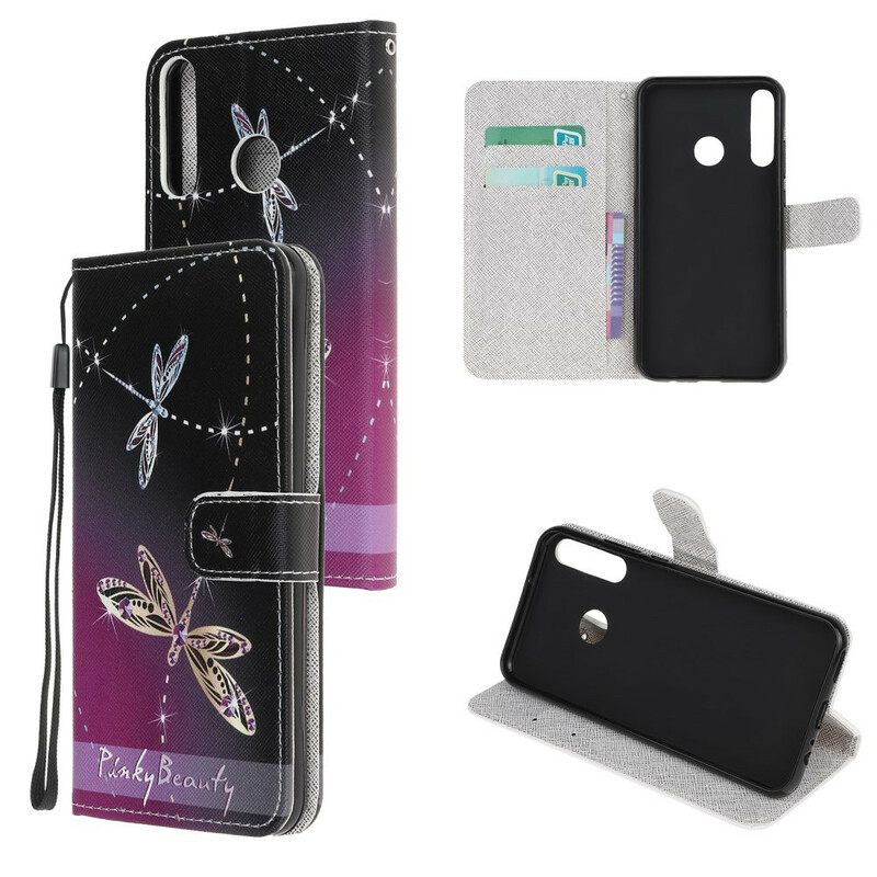 Kotelot Huawei P40 Lite E / Huawei Y7p Suojaketju Kuori Strappy Dragonflies