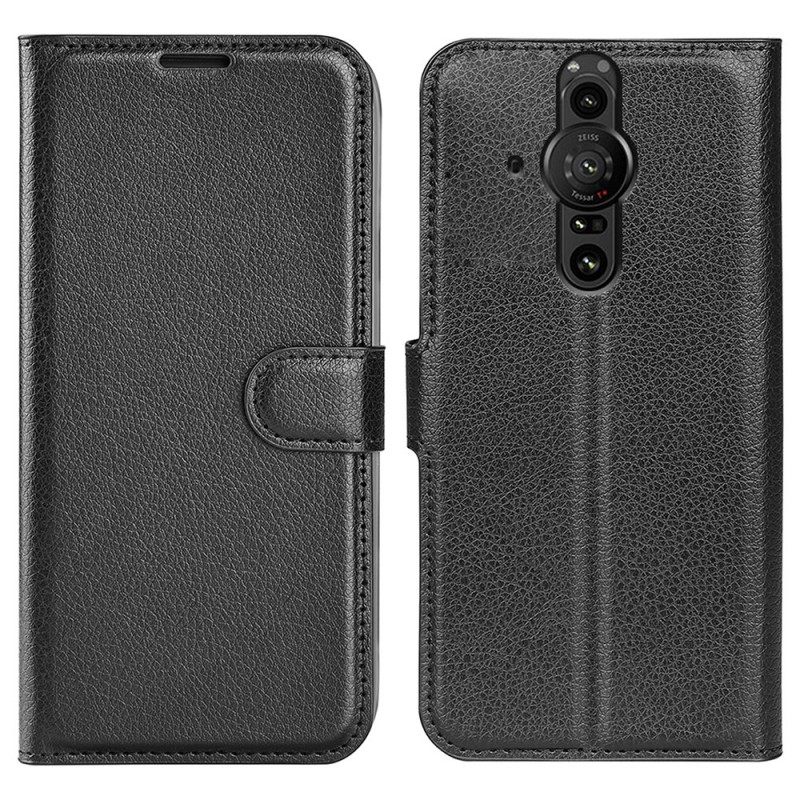 Flip Case Sony Xperia Pro-I Klassinen Litsiefekti