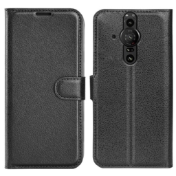 Flip Case Sony Xperia Pro-I Klassinen Litsiefekti