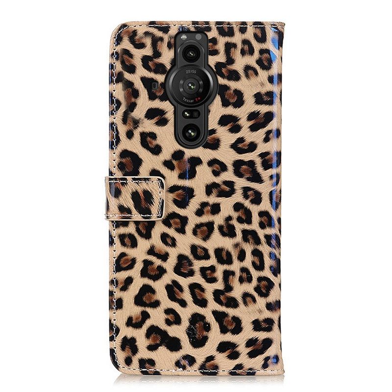 Flip Case Sony Xperia Pro-I Leopard