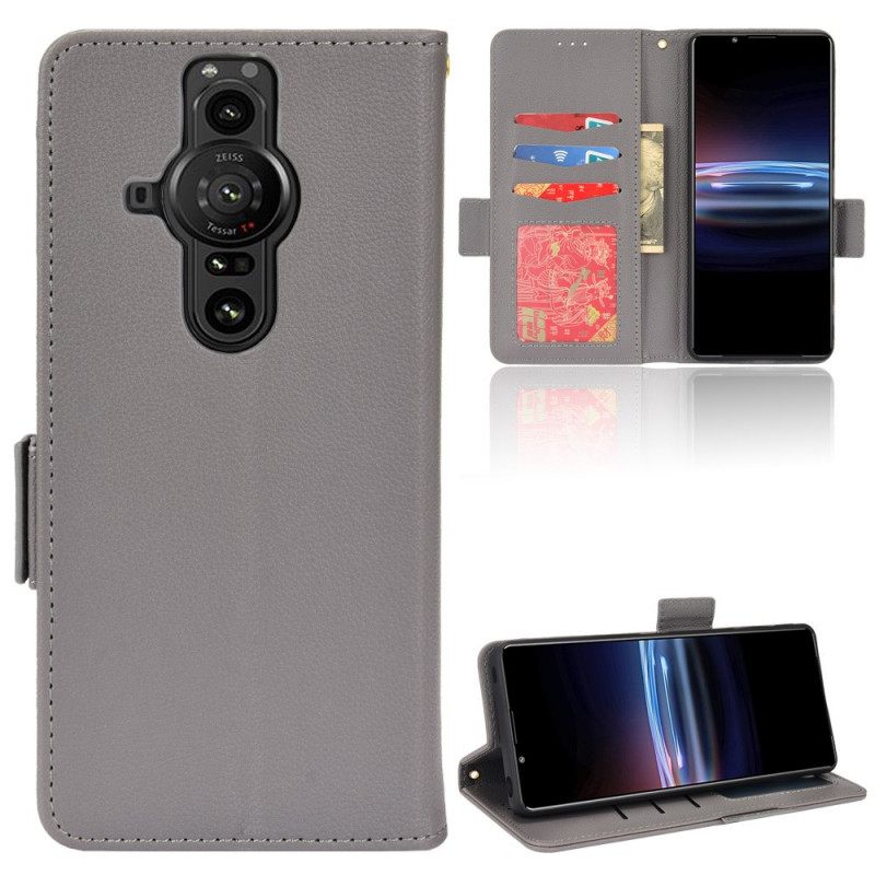 Nahkakotelo Sony Xperia Pro-I Premium Litchi Leather Effect