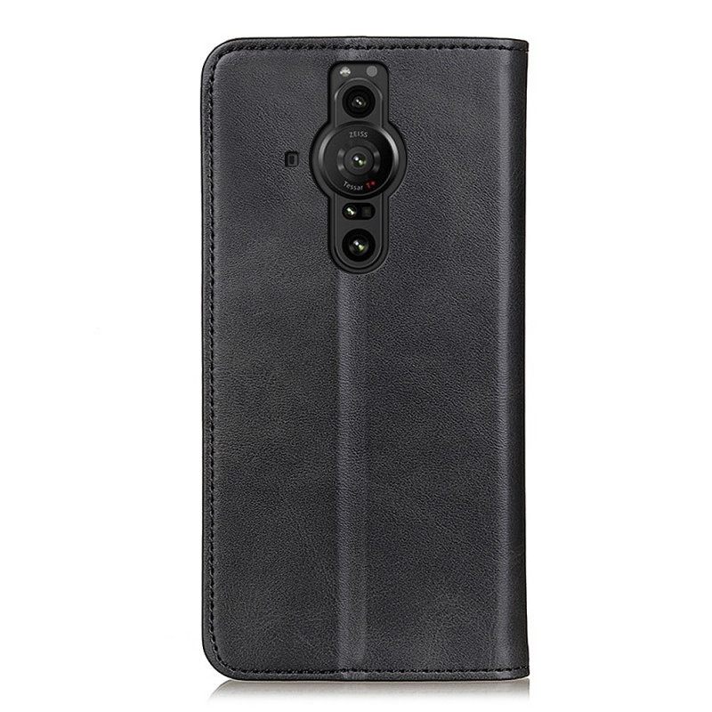 Puhelinkuoret Sony Xperia Pro-I Kotelot Flip Split Leather Elegance