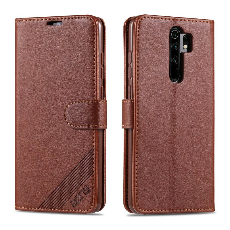 Flip Case Xiaomi Redmi 9 Azns Keinonahkaa