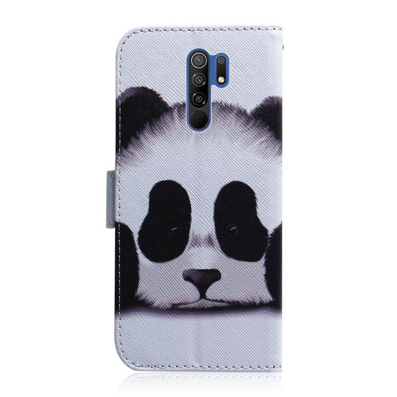 Flip Case Xiaomi Redmi 9 Panda Kasvot