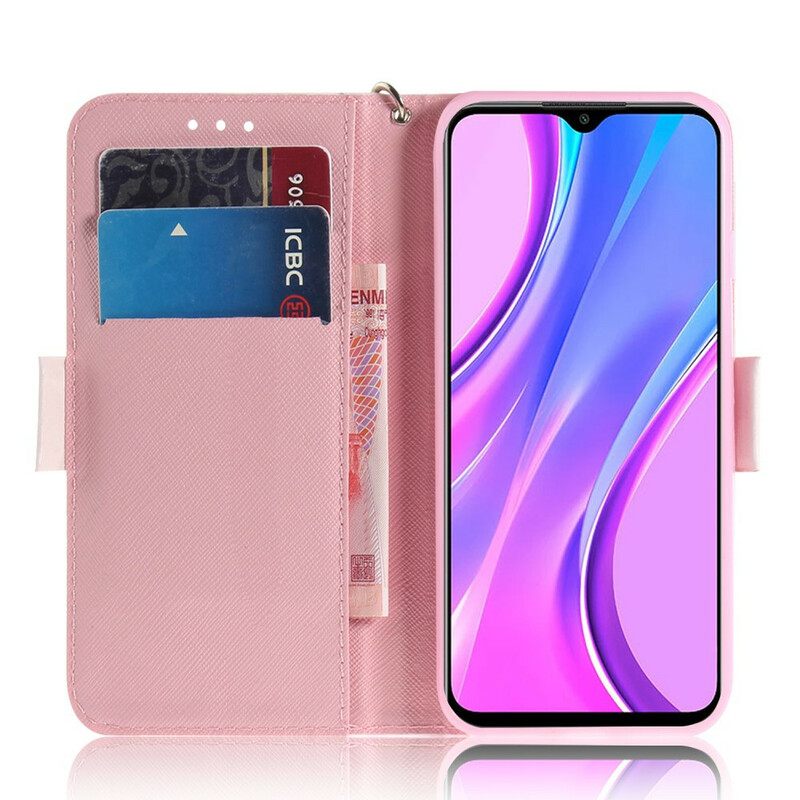 Flip Case Xiaomi Redmi 9 Suojaketju Kuori Strappy Pump