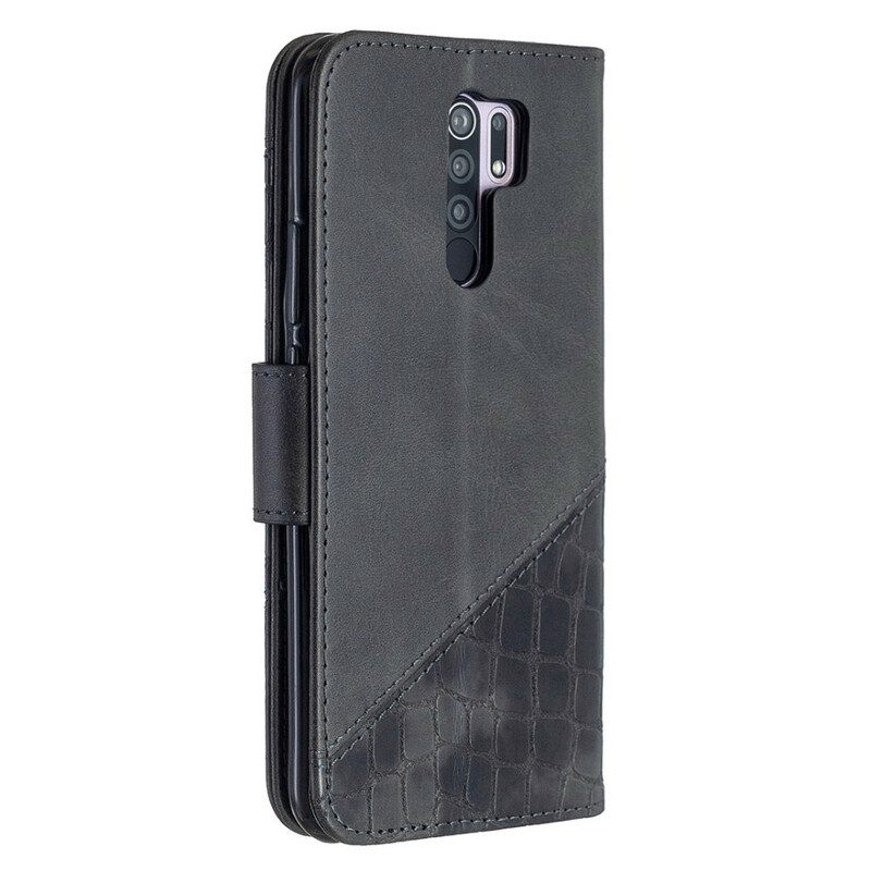 Kotelot Xiaomi Redmi 9 Classic Crocodile Skin Effect