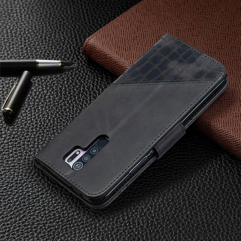 Kotelot Xiaomi Redmi 9 Classic Crocodile Skin Effect